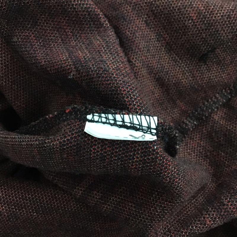 ザラ ZARA ワンピース ロングスカート スタンドネック 半袖 L チェック 黒 / ブラック / X 赤 / レッド / X ベージュ / ベージュ / レディース USED 古着 中古 10131212