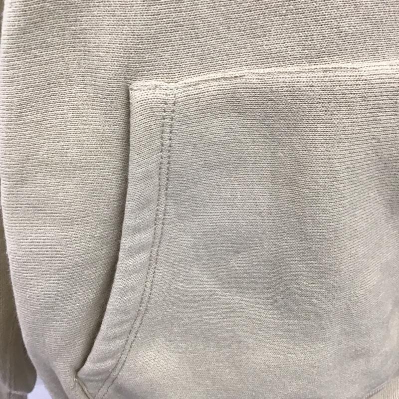 チャンピオン Champion パーカー 長袖 CW-S103 リバースウィーブ 11.5oz ハーフジップ フーディー L ワンポイント ベージュ / ベージュ / レディース USED 古着 中古 10121868