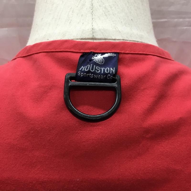 ヒューストン HOUSTON ベスト ベスト ジップアップベスト ノースリーブカットソー ミリタリーベスト M 無地 赤 / レッド / メンズ USED 古着 中古 10110995