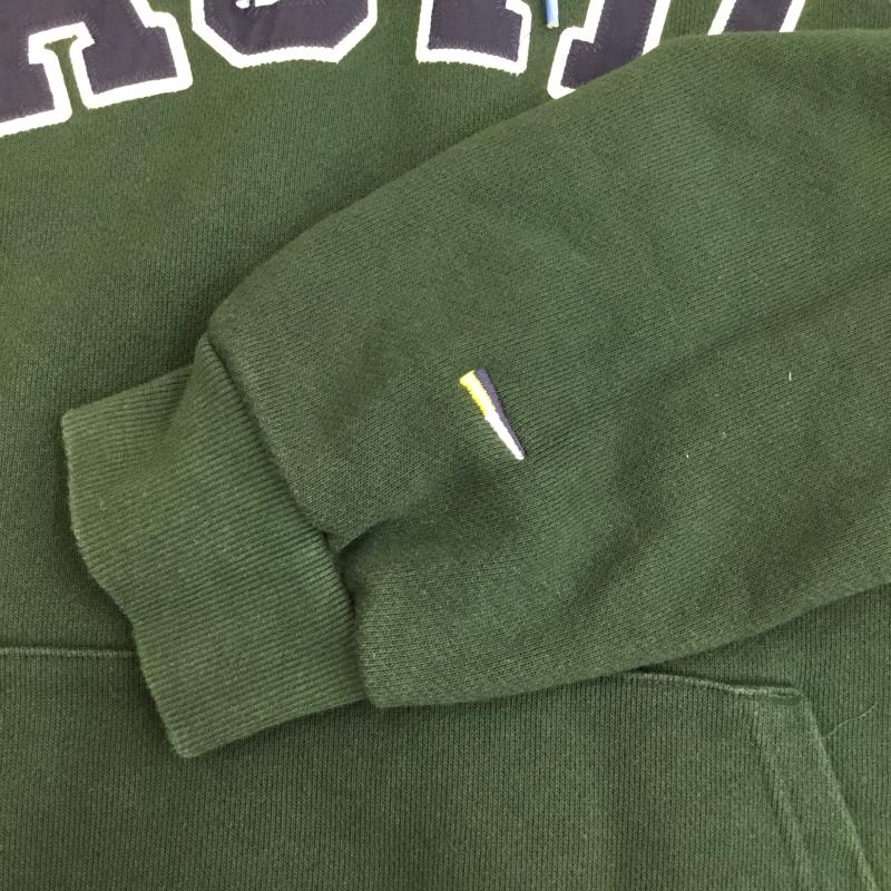 ノーティカ NAUTICA パーカー 長袖 213-1250 ARCH LOGO SWEAT HOODIE XL ロゴ、文字 緑 / グリーン / X 紺 / ネイビー / X 白 / ホワイト / メンズ USED 古着 中古 10136984