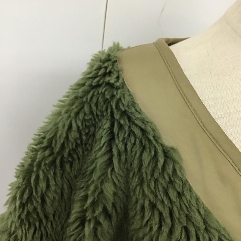 フリークスストア FREAK S STORE ジャケット、上着 ジャケット、ブレザー 1153248901440 ミリタリー 2WAY ボアショートコート リバーシブルジャケット FREE 無地 カーキ / カーキ / レディース USED 古着 中古 10120582