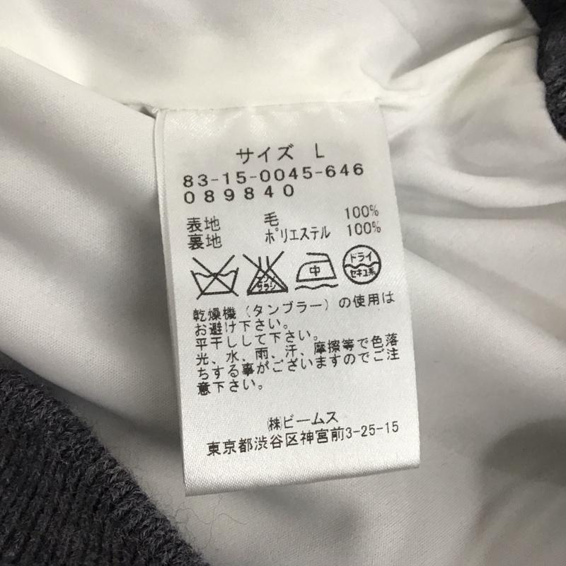 ビームスゴルフ BEAMS GOLF ニット、セーター 長袖 長袖ニットカットソー クルーネック セーター L ストライプ 灰 / グレー / X 桃 / ピンク / X ベージュ / ベージュ / レディース USED 古着 中古 10135441