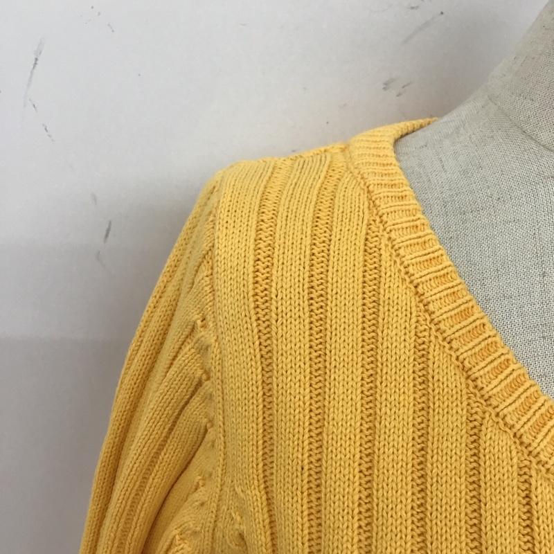 マウジー MOUSSY カーディガン 長袖 010GSK70-0630 STONE WASH ZIP UP KNIT CD ショート丈 コットン FREE 無地 橙 / オレンジ / レディース USED 古着 中古 10107933