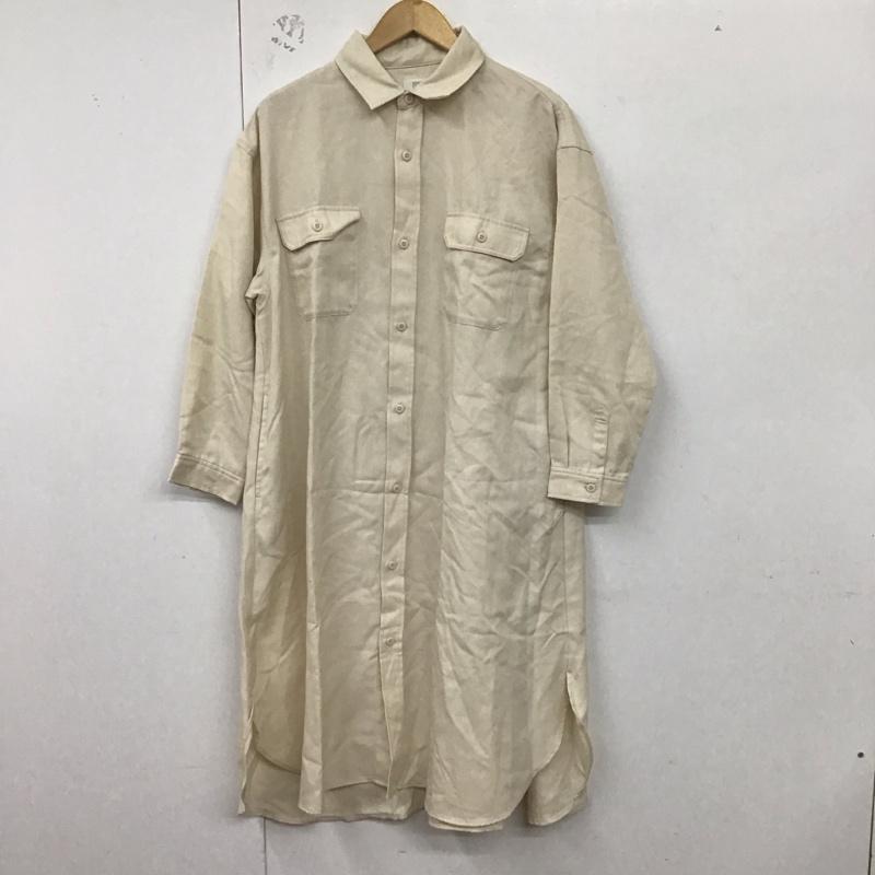 ローリーズファーム LOWRYS FARM ワンピース ロングスカート ロングワンピース 長袖ロングワンピース シャツワンピース FREE 無地 アイボリー / アイボリー / レディース USED 古着 中古 10129712