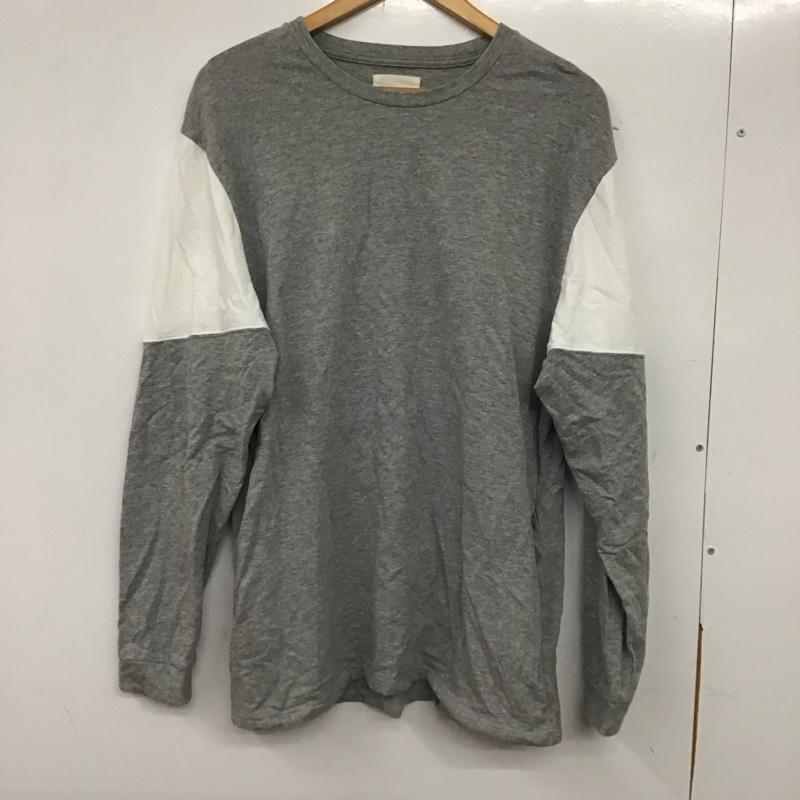 トニータイズサン TONY TAIZSUN カットソー 長袖 長袖カットソー 無地カットソー クルーネック L 無地 白 / ホワイト / X 灰 / グレー / メンズ USED 古着 中古 10138149
