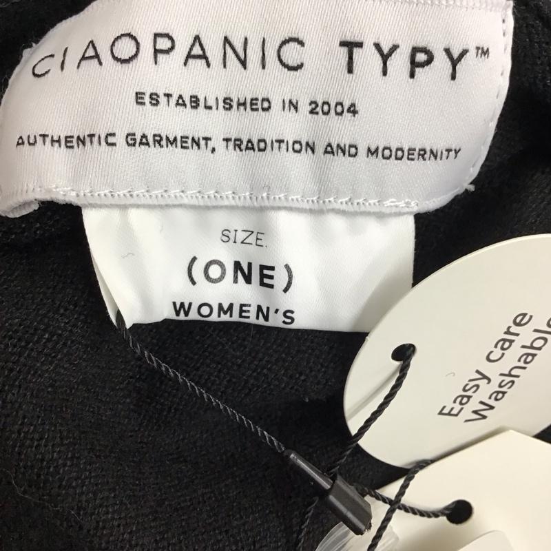 チャオパニック CIAOPANIC カーディガン 長袖 TYZ1082305A0002 Vネック タグ付き 無地 黒 / ブラック / レディース USED 古着 中古 10116320