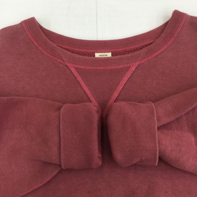 フラットヘッド The Flat Head トレーナー 長袖 M 無地 赤 / レッド / X 桃 / ピンク / メンズ USED 古着 中古 10138471