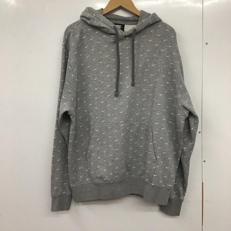 ナイキ NIKE パーカー 長袖 cj5406-063 プルオーバーパーカー スウェット M ロゴ、文字 灰 / グレー / メンズ USED 古着 中古 10133490