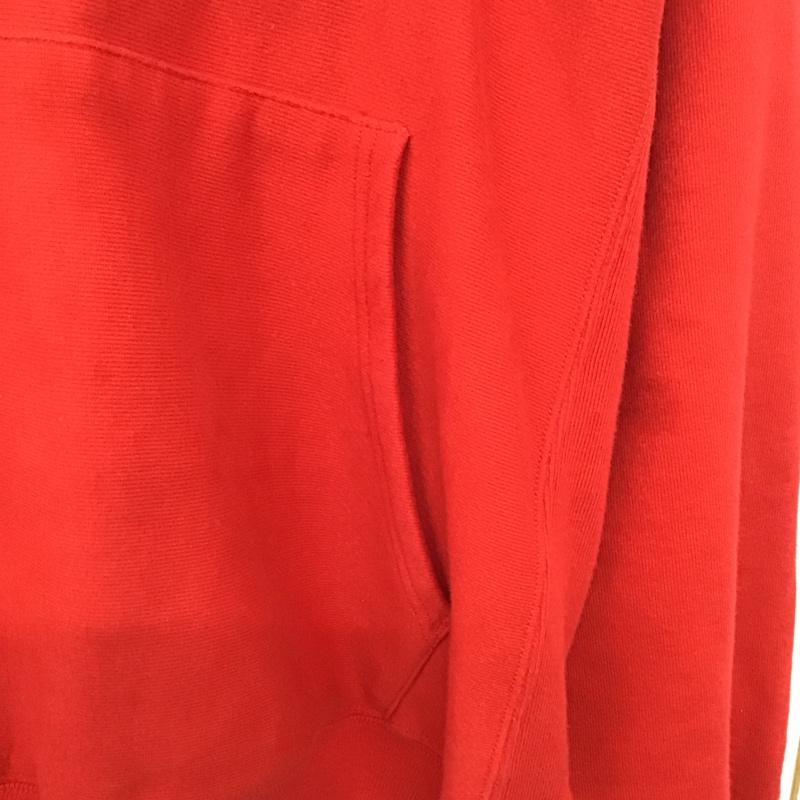 チャンピオン Champion パーカー 長袖 長袖パーカー プルオーバーパーカー スウェット L プリント 赤 / レッド / メンズ USED 古着 中古 10136629