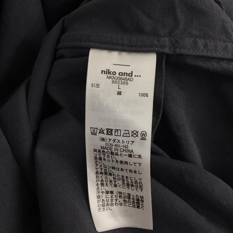 ニコアンド niko and... シャツ、ブラウス 長袖 L 無地 チャコールグレー / チャコールグレー / メンズ USED 古着 中古 10130157