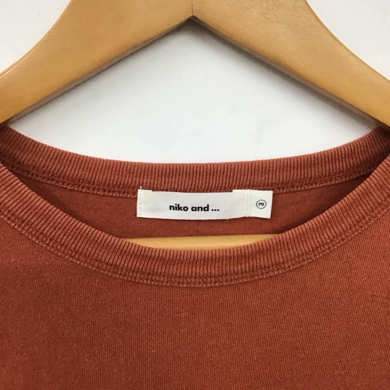 ニコアンド niko and... Tシャツ 半袖 M プリント 茶 / ブラウン / レディース USED 古着 中古 10131849