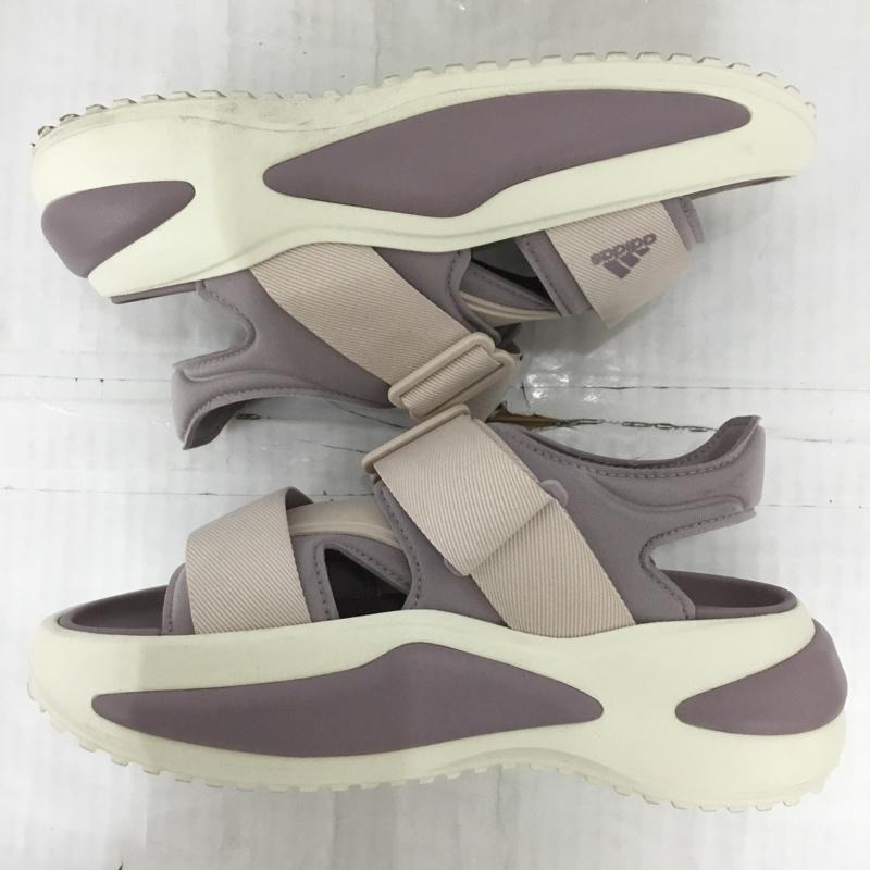 アディダス adidas サンダル サンダル IG3535 メハナサンダル 24.5cm 24.5cm ロゴ、文字 紫 / パープル / レディース USED 古着 中古 10123464