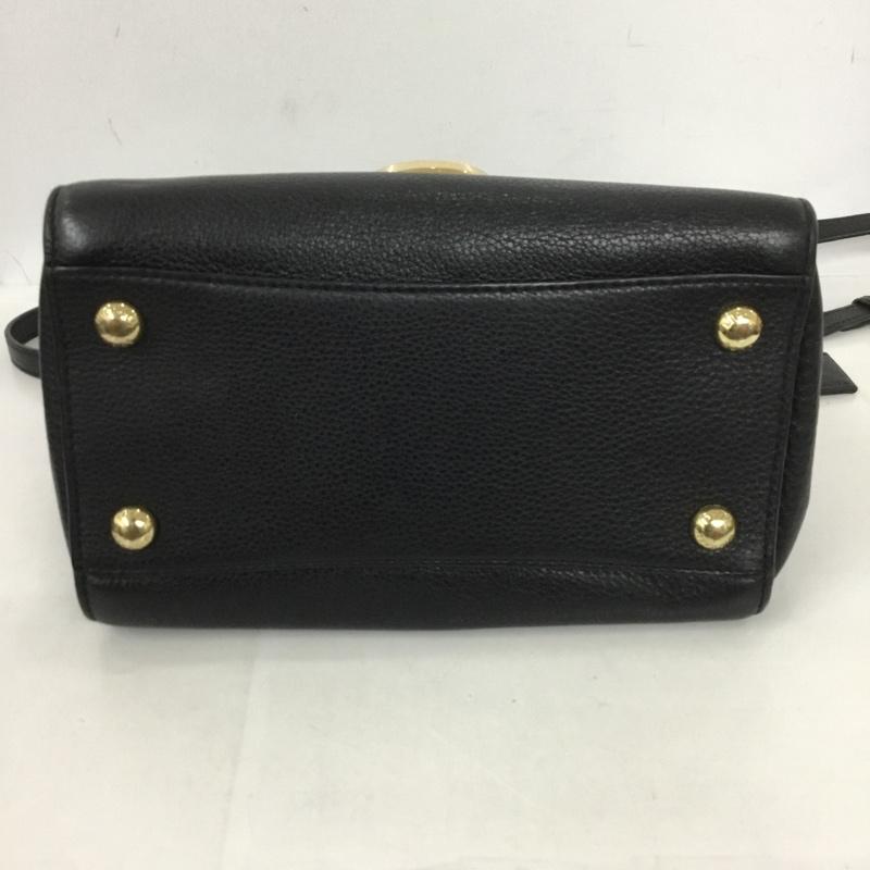 マイケルコース MICHAEL KORS ハンドバッグ ハンドバッグ ショルダーバッグ 2WAY ロゴ、文字 黒 / ブラック / X 金 / ゴールド / レディース USED 古着 中古 10128992