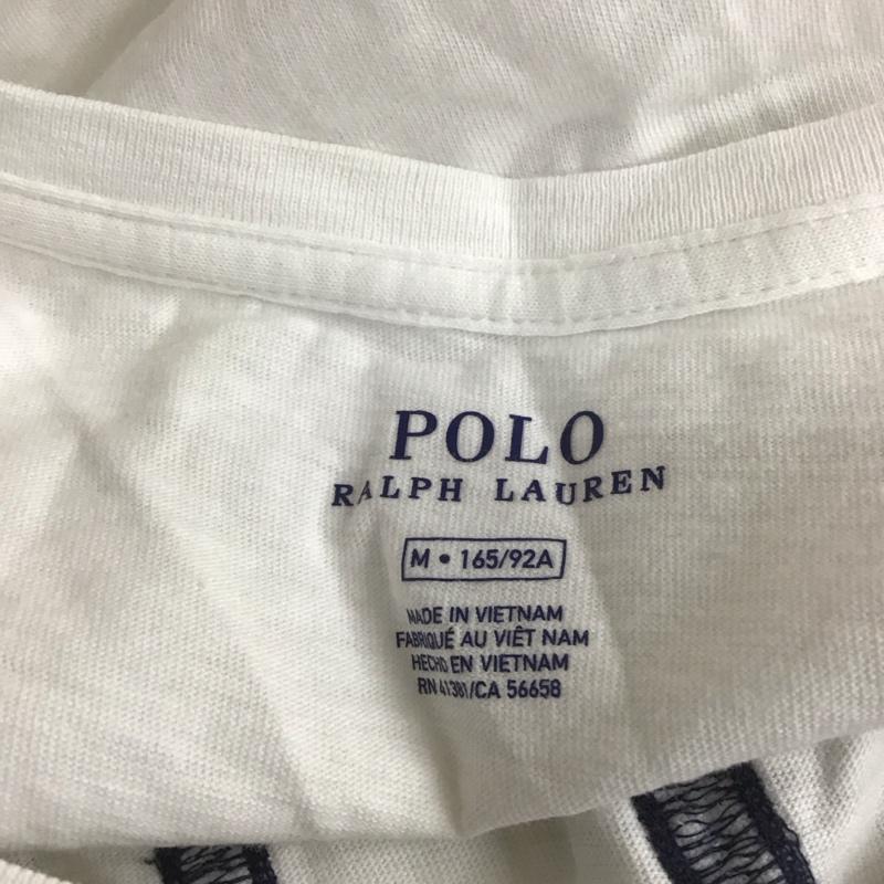 ポロラルフローレン POLO RALPH LAUREN Tシャツ 半袖 クルーネック M ロゴ、文字 白 / ホワイト / レディース USED 古着 中古 10108299