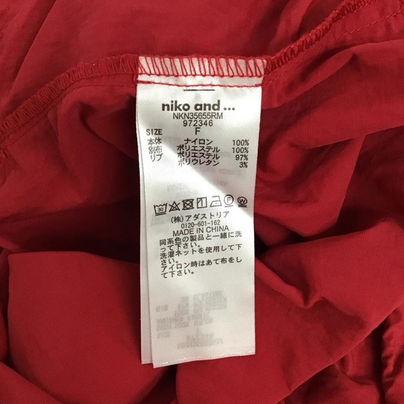 ニコアンド niko and... カットソー 長袖 M 無地 赤 / レッド / レディース USED 古着 中古 10120346