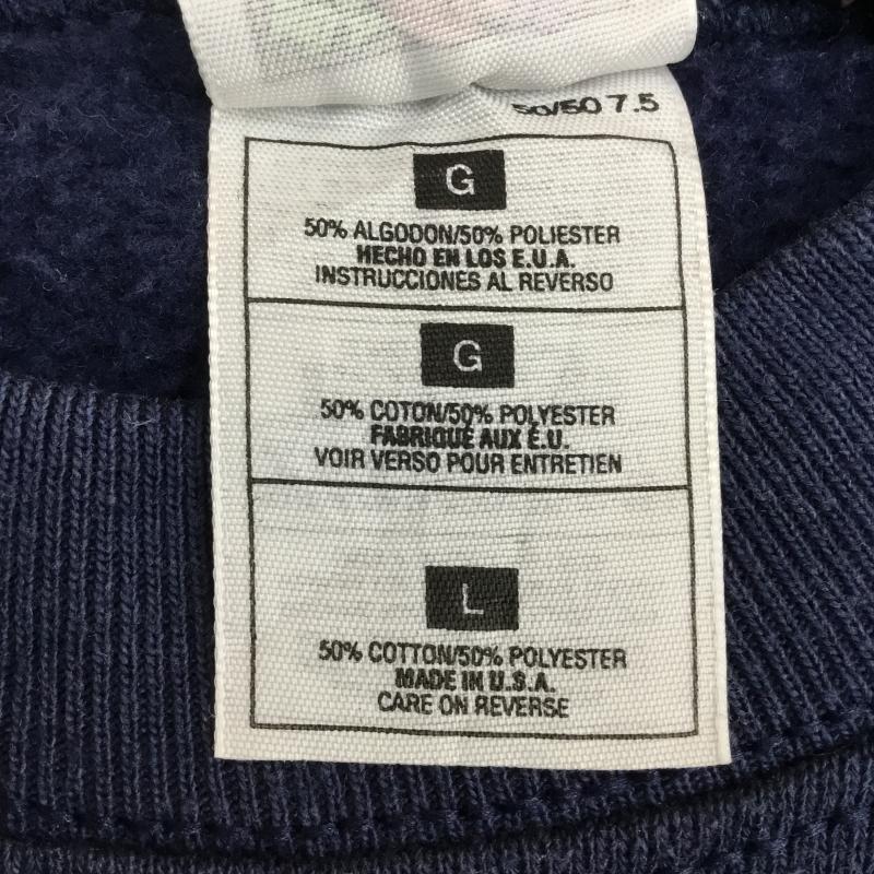 フルーツオブザルーム FRUIT OF THE LOOM トレーナー 長袖 L キャラクター 紺 / ネイビー / メンズ USED 古着 中古 10135950