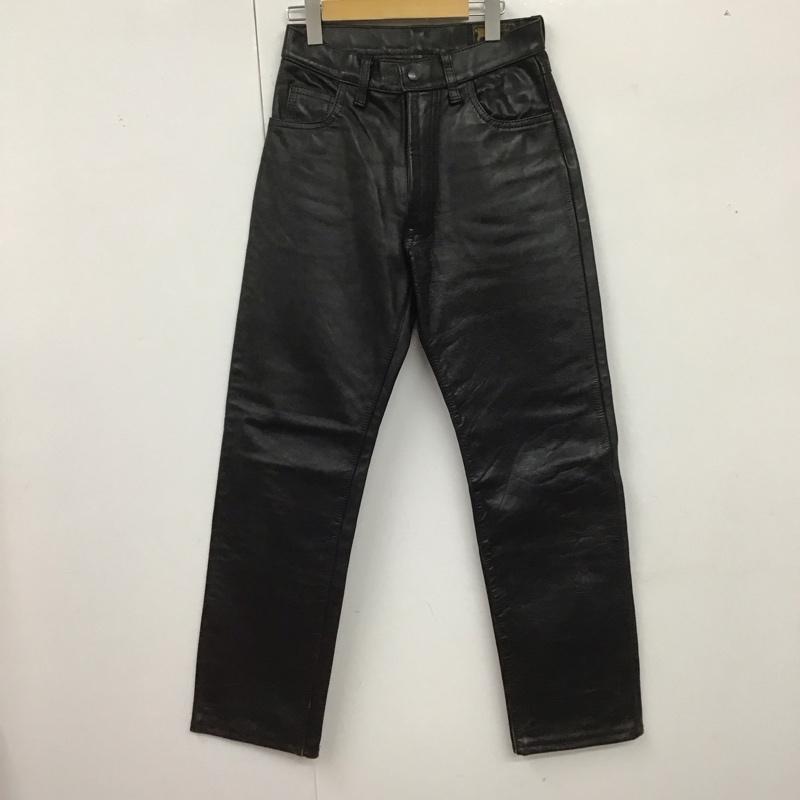 エアロレザー Aero Leather パンツ ワークパンツ、ペインターパンツ レザーパンツ スリムパンツ 29インチ 無地 黒 / ブラック /  メンズ USED 古着 中古 10126185
