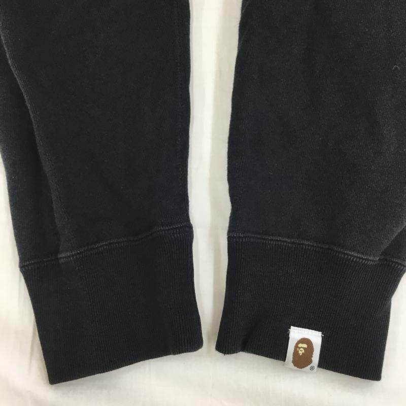 アベイシングエイプ A BATHING APE パーカー 長袖 L ロゴ、文字 黒 / ブラック / メンズ USED 古着 中古 10137306