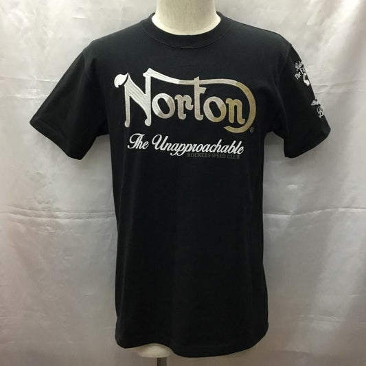 ノートン Norton Tシャツ 半袖 半袖カットソー プリントTシャツ クルーネックカットソー L プリント 黒 / ブラック /  メンズ USED 古着 中古 10108704