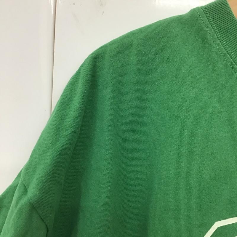 ニコアンド niko and... Tシャツ 半袖 M ロゴ、文字 X プリント 緑 / グリーン / レディース USED 古着 中古 10129740