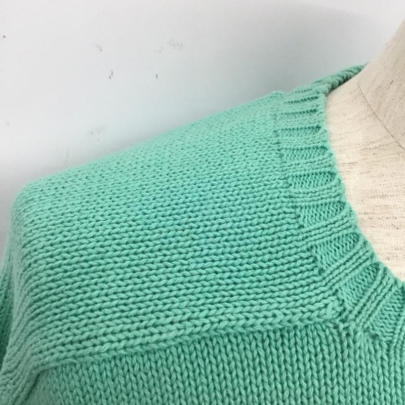 ポロバイラルフローレン Polo by RALPH LAUREN ニット、セーター 長袖 コットンニット クルーネック ポロベア M ワンポイント 薄緑 / ライトグリーン / メンズ USED 古着 中古 10109549