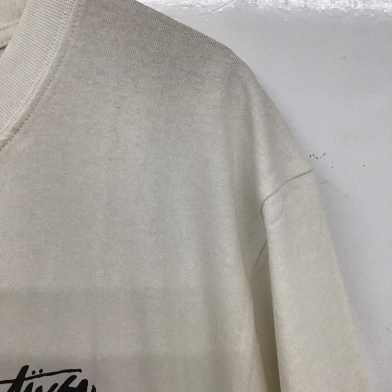 ステューシー STUSSY Tシャツ 半袖 半袖カットソー プリントTシャツ クルーネックカットソー L プリント 白 / ホワイト / メンズ USED 古着 中古 10138438