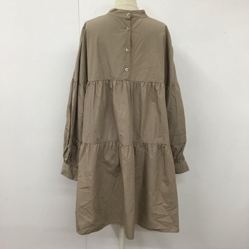 ローリーズファーム LOWRYS FARM チュニック 長袖 FREE 無地 ベージュ / ベージュ / レディース USED 古着 中古 10119936