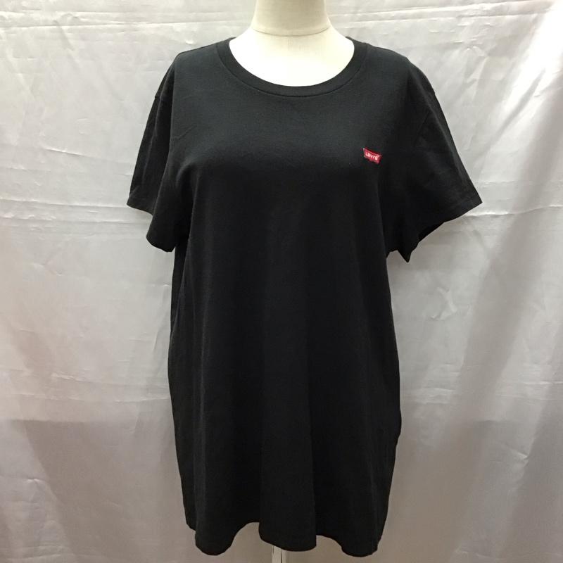 リーバイス Levi s Tシャツ 半袖 39185‐0008 クルーネック L ロゴ、文字 黒 / ブラック / レディース USED 古着 中古 10115534