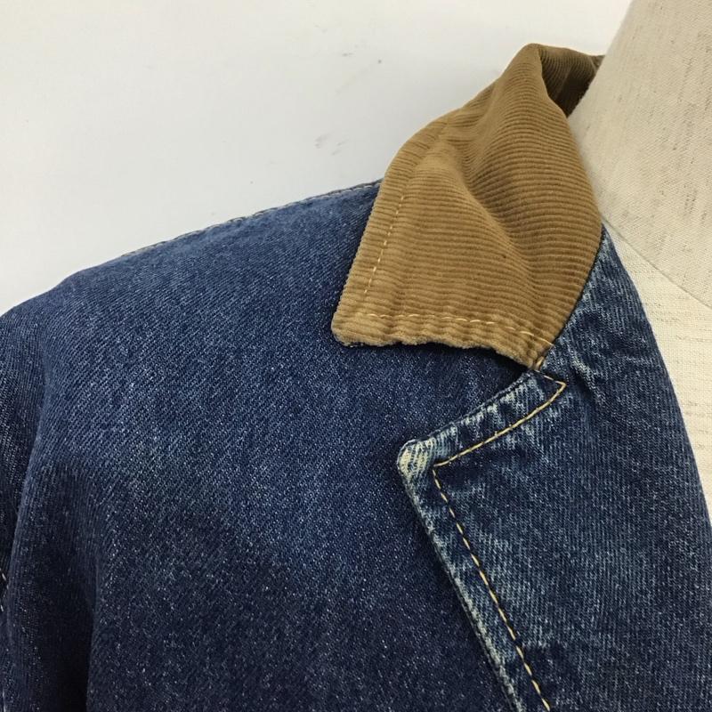 リー Lee コート コート一般 340-8299 ロングコート デニムコート USA製 M 無地 青 / ブルー / メンズ USED 古着 中古 10107648