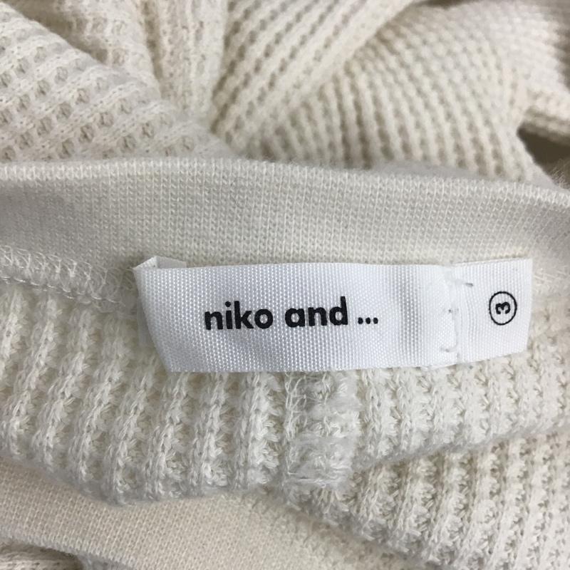 ニコアンド niko and... カットソー 長袖 ST85TC03AD ワッフル M 無地 オフホワイト / オフホワイト /  レディース USED 古着 中古 10107170