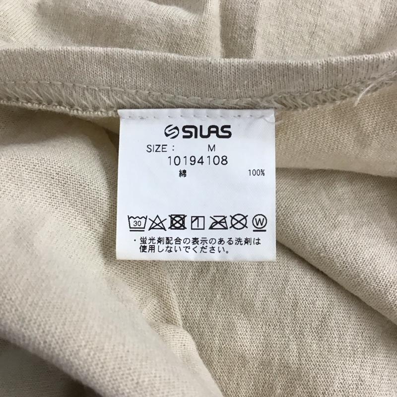 サイラス SILAS Tシャツ 長袖 10194108 LS TEE TAGLINE M 無地 X ロゴ、文字 ベージュ / ベージュ / メンズ USED 古着 中古 10136889