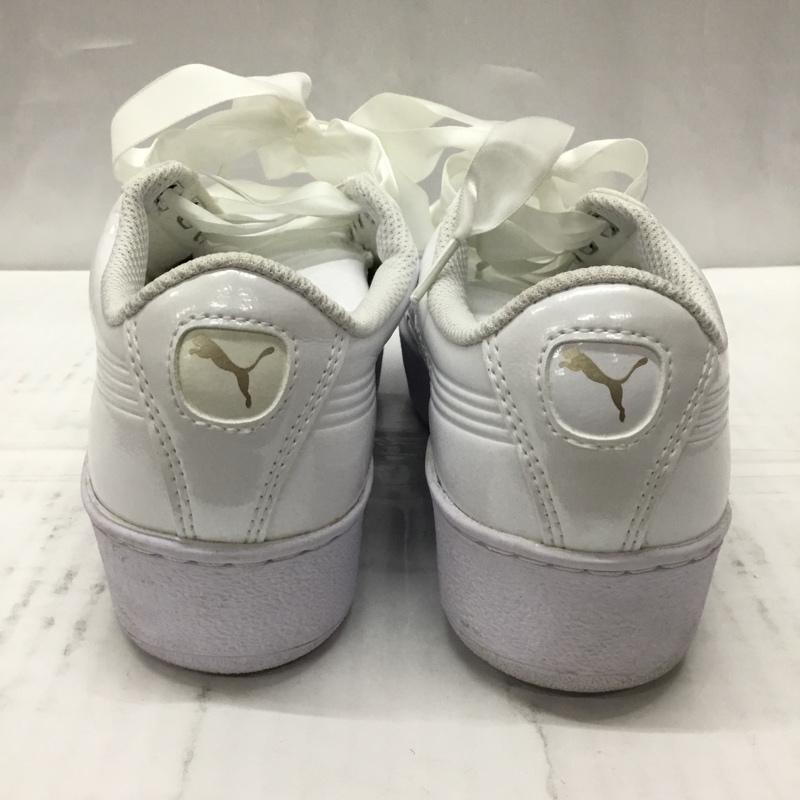 プーマ PUMA スニーカー スニーカー 36641902 Vikky Platform Ribbon P 23cm 23.0cm ロゴ、文字 白 / ホワイト / レディース USED 古着 中古 10106627