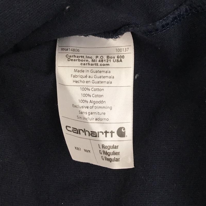 カーハート Carhartt Tシャツ 半袖 L 無地 紺 / ネイビー / メンズ USED 古着 中古 10134856