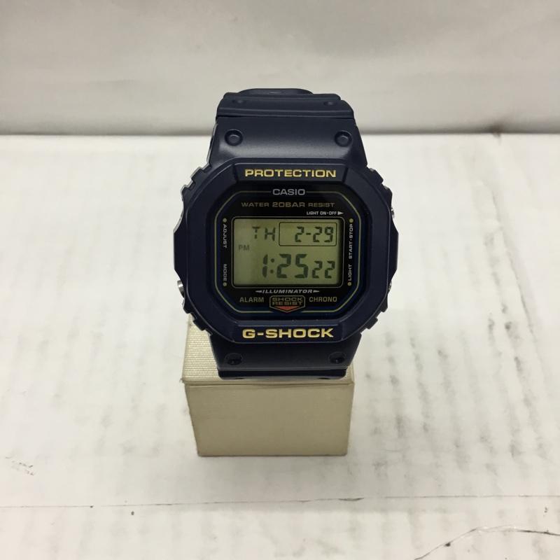 ジーショック G-SHOCK 腕時計 デジタル DW-5600RB 箱有 ロゴ、文字 紺 / ネイビー / メンズ USED 古着 中古 10106515
