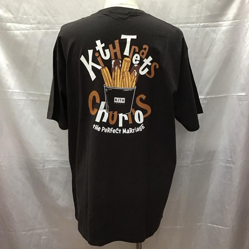 キス KITH Tシャツ 半袖 半袖カットソー プリントTシャツ クルーネックカットソー XL ロゴ、文字 黒 / ブラック /  メンズ USED 古着 中古 10111005