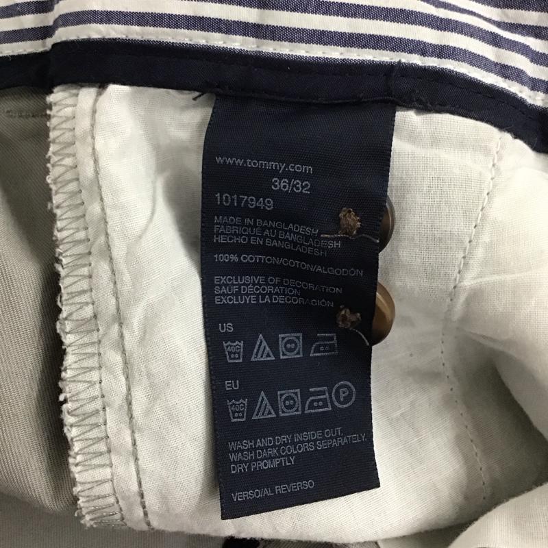 トミーヒルフィガー TOMMY HILFIGER パンツ チノパン チノパン ワイドパンツ カジュアルパンツ 36 無地 灰 / グレー / メンズ USED 古着 中古 10127336