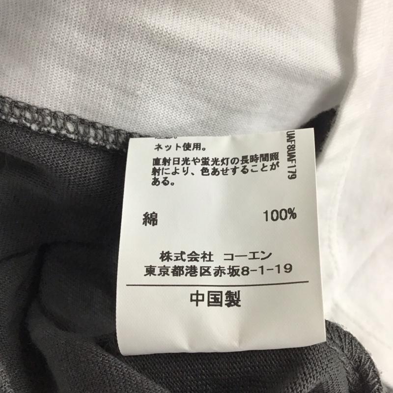 コーエン coen Tシャツ 半袖 7625-610-0200 USAコットンレイヤード5分袖 M 無地 チャコールグレー / チャコールグレー / X 白 / ホワイト / レディース USED 古着 中古 10116806