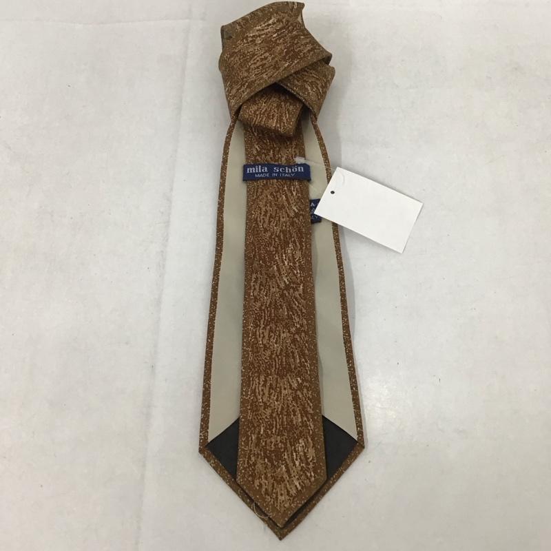 ミラ・ショーン mila schon ネクタイ ネクタイ シルク 犬 茶 / ブラウン / メンズ USED 古着 中古 10135322