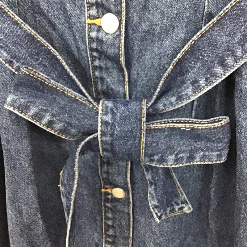 ザラ ZARA ワンピース ロングスカート デニム M 無地 インディゴ / インディゴ / レディース USED 古着 中古 10137447