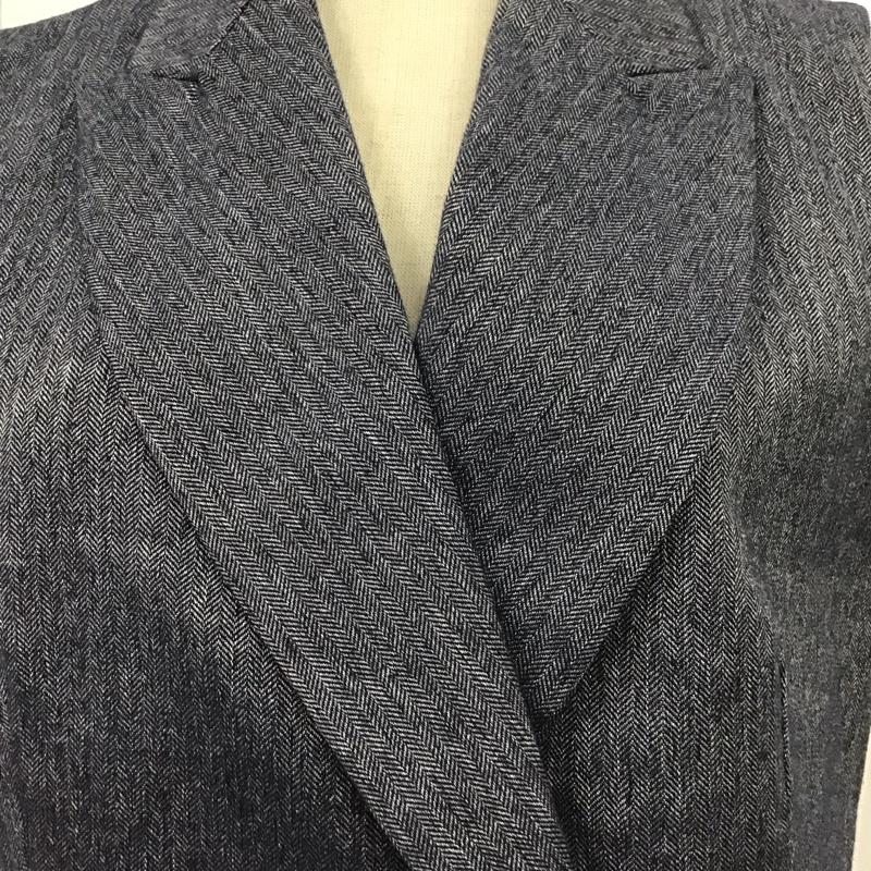ザラ ZARA ベスト ベスト 2114 847 405 襟付き ヘリンボーン S 無地 紺 / ネイビー / レディース USED 古着 中古 10116705