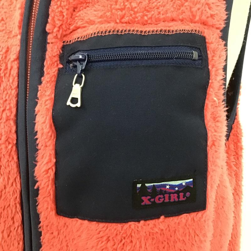 エックスガール X-girl ベスト ベスト ジップアップベスト ノースリーブカットソー フリースベスト 2 ロゴ、文字 マルチカラー / マルチカラー / レディース USED 古着 中古 10123741