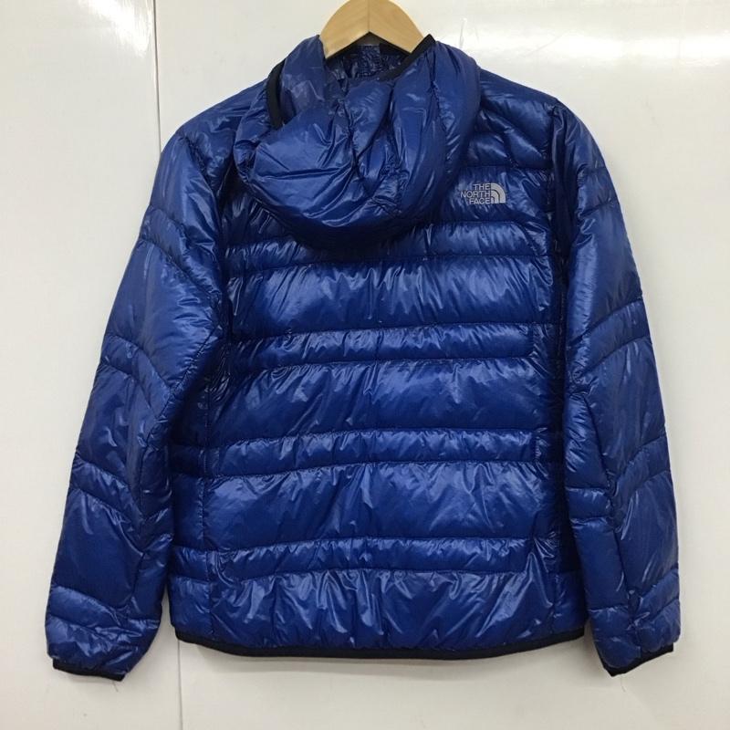 ザノースフェイス THE NORTH FACE ジャケット、上着 ダウンジャケット NDW18171 LIGHT HEAT HOODIE M ロゴ、文字 青 / ブルー / レディース USED 古着 中古 10131558