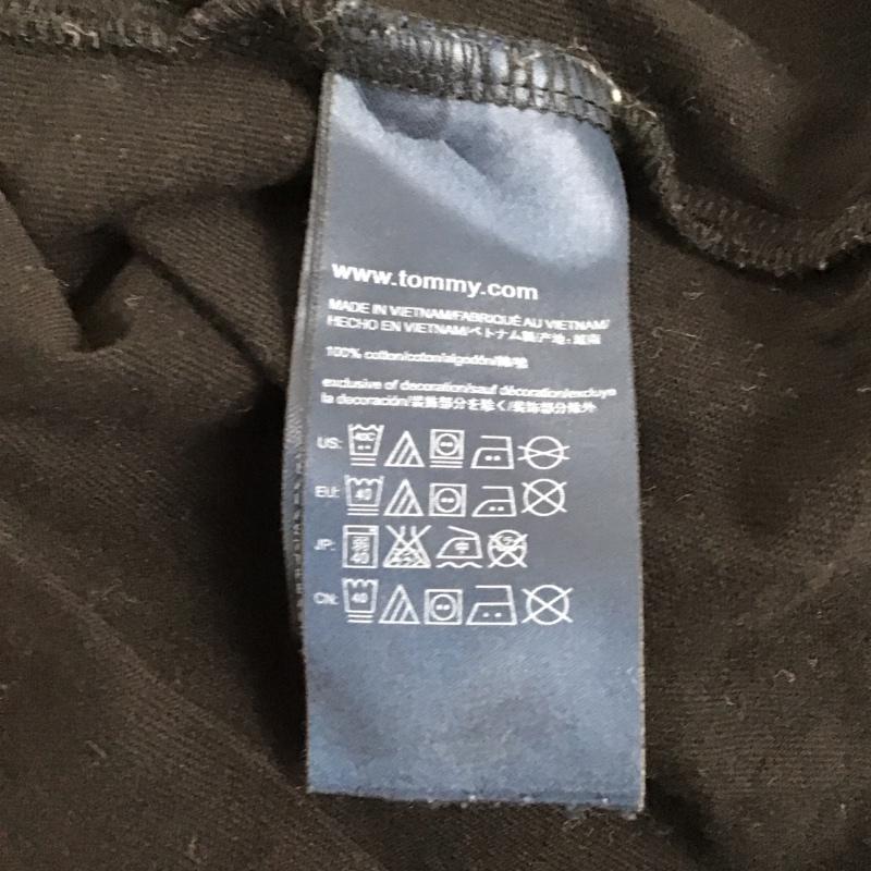 トミーヒルフィガー TOMMY HILFIGER Tシャツ 半袖 半袖カットソー プリントTシャツ クルーネックカットソー L ロゴ、文字 黒 / ブラック / メンズ USED 古着 中古 10128693