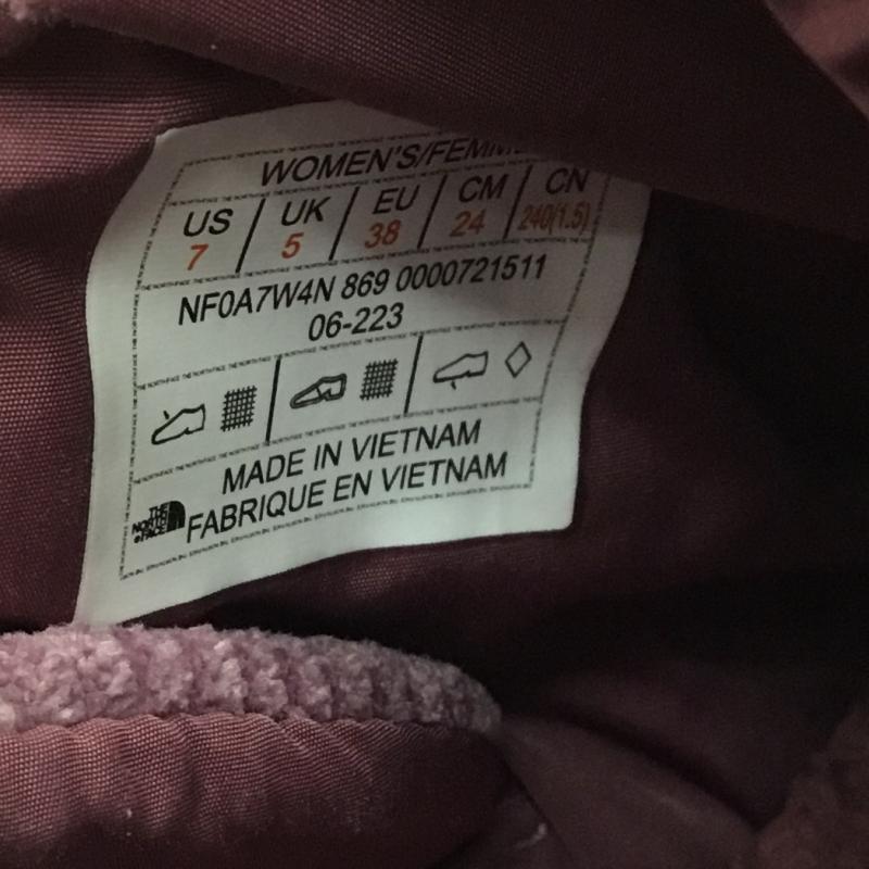 ザノースフェイス THE NORTH FACE スリッポン スリッポン NFW02272 Nuptse Mule Corduroy ヌプシ 23.5cm ロゴ、文字 桃 / ピンク / レディース USED 古着 中古 10144212