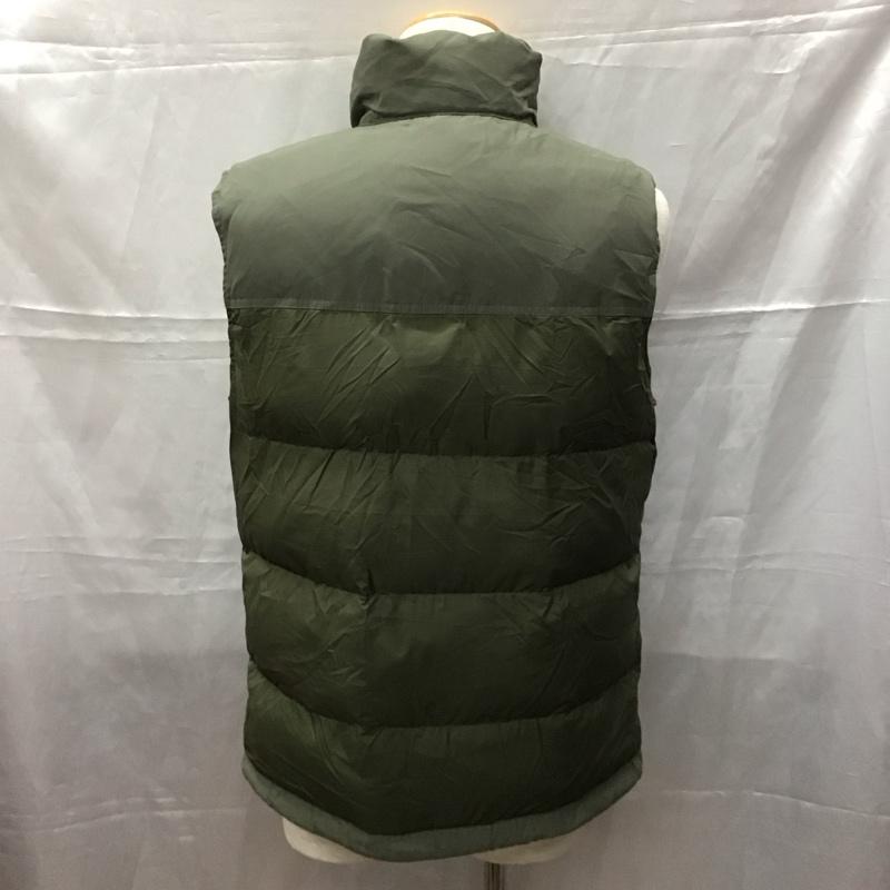 エルエルビーン L.L.Bean ベスト ベスト ジップアップベスト ダウンベスト ノースリーブカットソー S ロゴ、文字 カーキ / カーキ / メンズ USED 古着 中古 10110770
