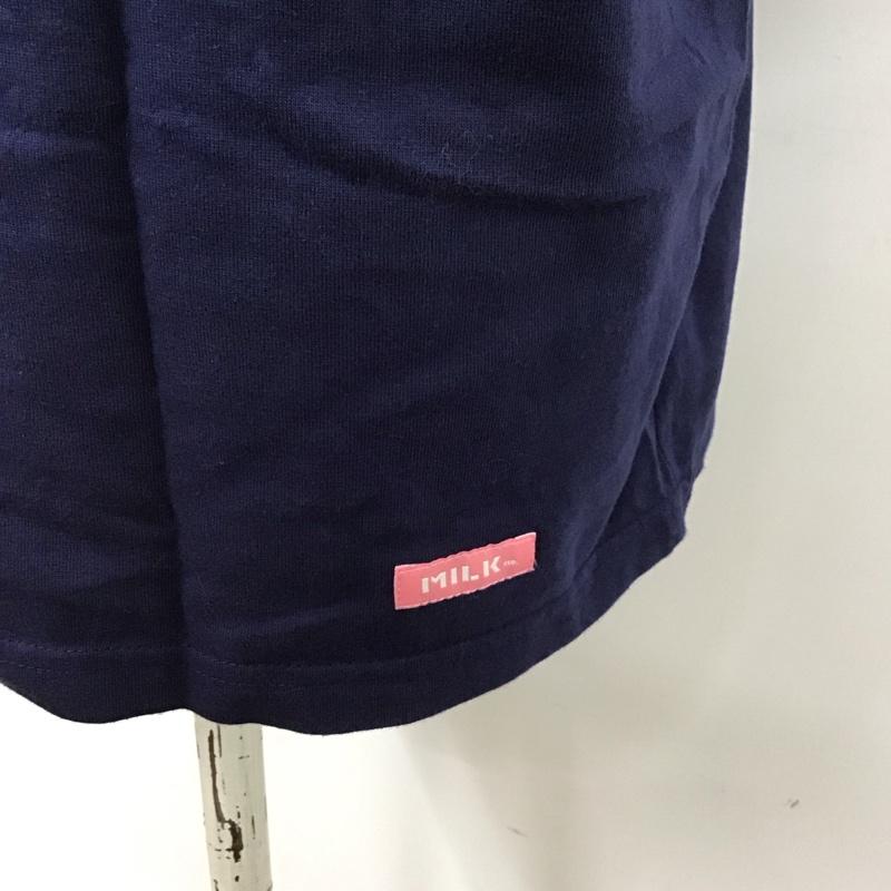 ミルクフェド MILKFED. Tシャツ 半袖 103221011043 バックプリント ロゴ、文字 紺 / ネイビー / レディース USED 古着 中古 10116664