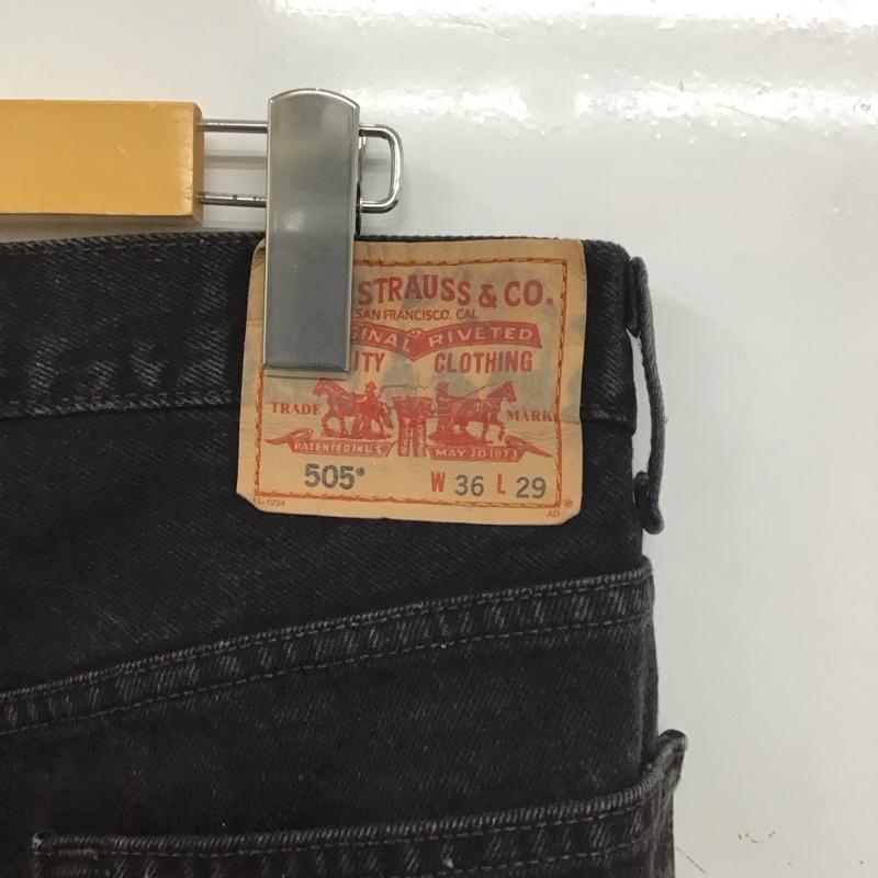 リーバイス Levi s パンツ デニム、ジーンズ 505 W36 L29 36インチ 無地 黒 / ブラック / メンズ USED 古着 中古 10139493
