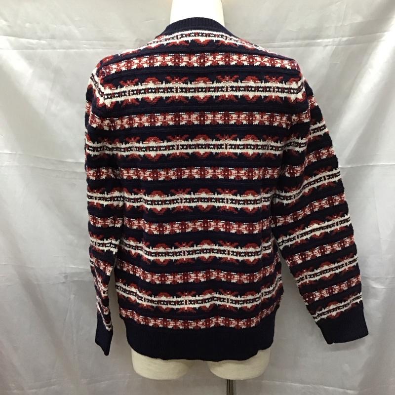 トミーヒルフィガー TOMMY HILFIGER ニット、セーター 長袖 長袖ニットカットソー セーター クルーネックニットカットソー L 総柄 マルチカラー / マルチカラー / メンズ USED 古着 中古 10111030