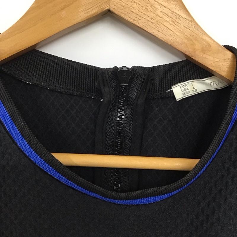 ザラ ZARA ワンピース ミニスカート L 無地 黒 / ブラック / レディース USED 古着 中古 10136657