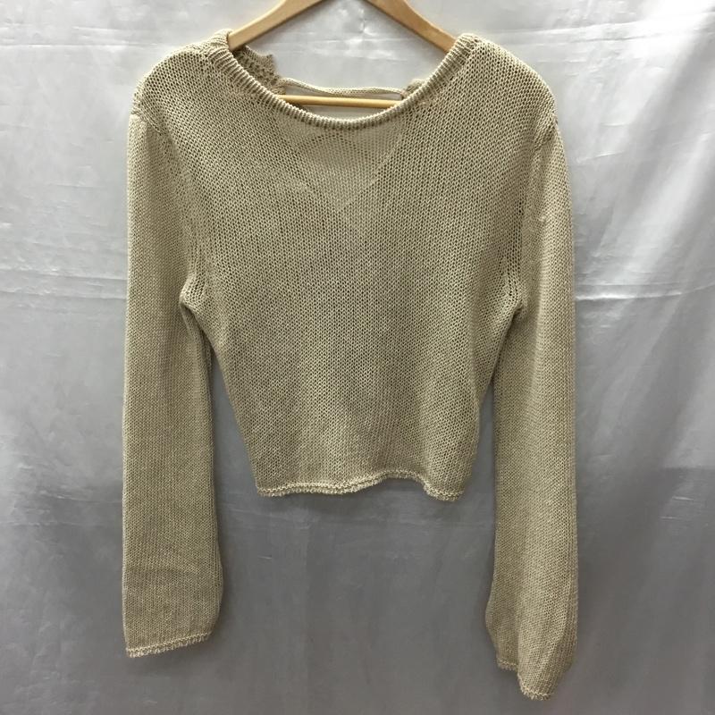 ザラ ZARA ニット、セーター 長袖 M 無地 ベージュ / ベージュ / レディース USED 古着 中古 10121995